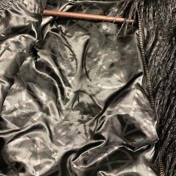 Killstar Glampire Faux Fur Coat with Strap Details (Read Desc. Custom Hardware) - Picture 5 of 13